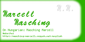 marcell masching business card